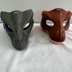 Lot of 2‎ Jurassic park dinosaur masks